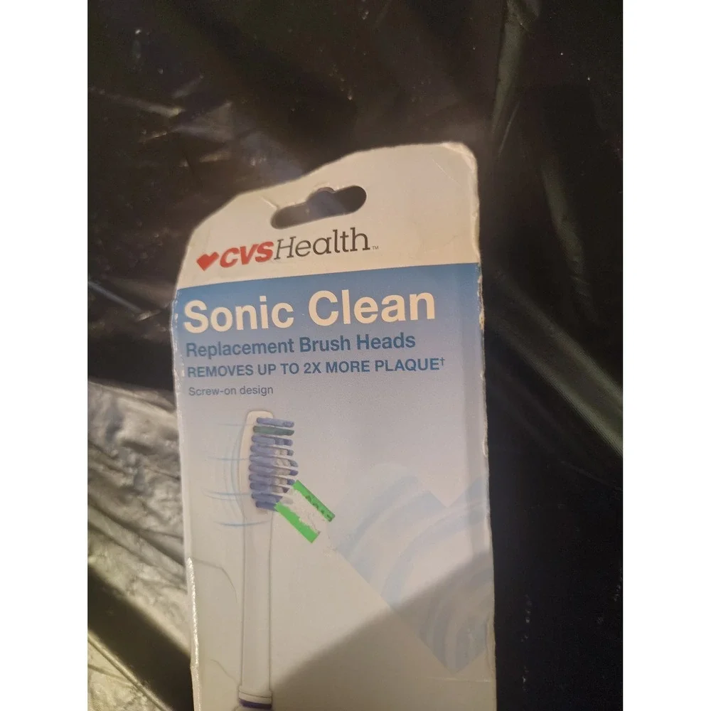 CVS Health Sonic Clean 2ct Brush Heads Fits Philips Sonicare e-Series